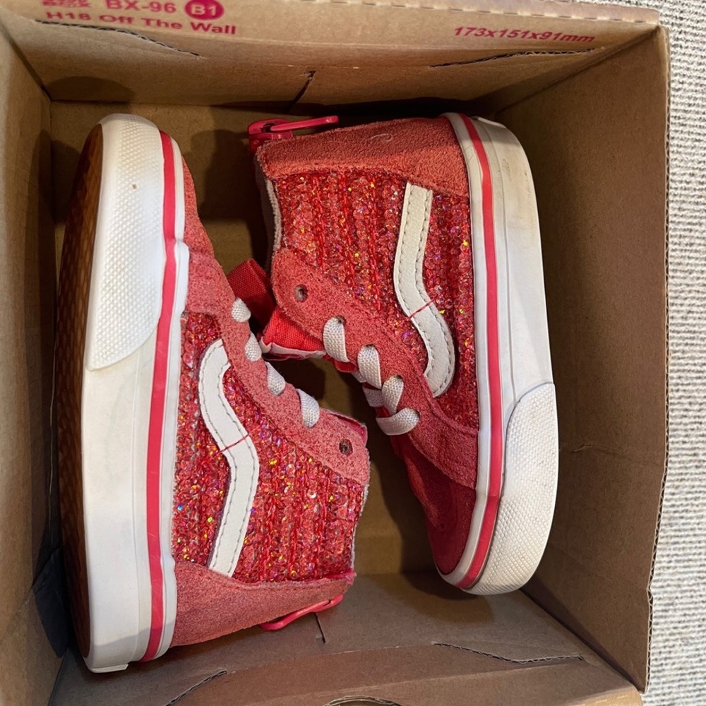 VANS zip up Pink Sequins (Paradise) toddler girl